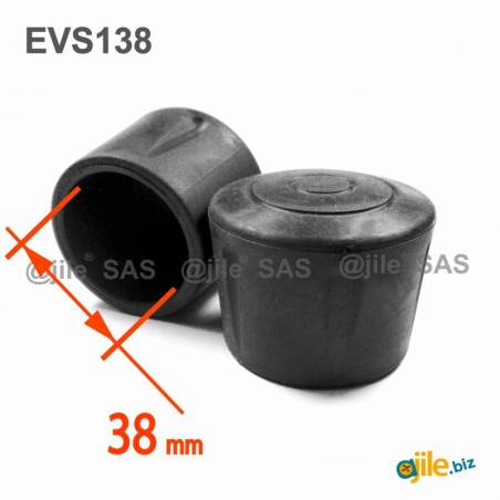 Ajile Embout Rond à Ailettes En Plastique Noir Pour Pied Tube De Chaise Et Table De Diamètre EXTÉRIEUR 50 Mm – Sachet De 10 Pièces – EPS150x10-FBA