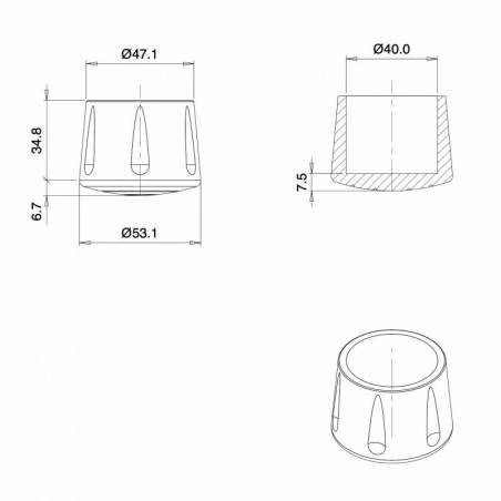 Pointe Hardloy Noire Ignesti Pour Taille De Pierre - 6 Mm, Double Pont Renforcé - Pour Fraiseuse, Gravure