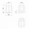 Embout Enveloppant Renforcé Caoutchouc Vulcanisé BLANC pour pied - tube de diamètre 8 mm - caoutchouc rond blanc - embout