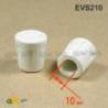 Embout Enveloppant Renforcé Caoutchouc Vulcanisé BLANC pour pied - tube de diamètre 10 mm - caoutchouc rond blanc - embout