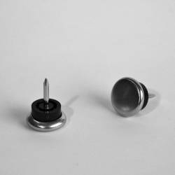 18 mm diam. Nagelgleiter mit Stahl vernickelte Gleitfläche - Kunststofpuffer - Ajile 1