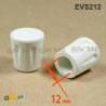 Embout Enveloppant Renforcé Caoutchouc Vulcanisé BLANC pour pied - tube de diamètre 12 mm - caoutchouc rond blanc - embout