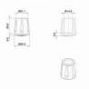 Embout Enveloppant Renforcé Caoutchouc Vulcanisé BLANC pour pied - tube de diamètre 14 mm - caoutchouc rond blanc - embout