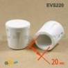 Embout Enveloppant Renforcé Caoutchouc Vulcanisé BLANC pour pied - tube de diamètre 20 mm - caoutchouc rond blanc - embout