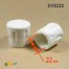 Embout Enveloppant Renforcé Caoutchouc Vulcanisé BLANC pour pied - tube de diamètre 22 mm - caoutchouc rond blanc - embout