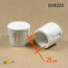 Embout Enveloppant Renforcé Caoutchouc Vulcanisé BLANC pour pied - tube de diamètre 25 mm - caoutchouc rond blanc - embout