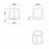 Embout Enveloppant Renforcé Caoutchouc Vulcanisé BLANC pour pied - tube de diamètre 25 mm - caoutchouc rond blanc - embout