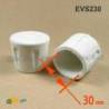 Heavy Duty Ferrule made from Vulcanized Rubber for 30 mm Diameter Furniture Tube/Feet WHITE - Round Rubber White - round f