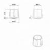 Embout Enveloppant Renforcé Caoutchouc Vulcanisé BLANC pour pied - tube de diamètre 32 mm - caoutchouc rond blanc - embout