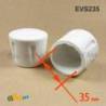 Heavy Duty Ferrule made from Vulcanized Rubber for 35 mm Diameter Furniture Tube/Feet WHITE - Round Rubber White - round f