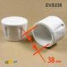 Embout Enveloppant Renforcé Caoutchouc Vulcanisé BLANC pour pied - tube de diamètre 38 mm - caoutchouc rond blanc - embout