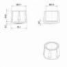 Embout Enveloppant Renforcé Caoutchouc Vulcanisé BLANC pour pied - tube de diamètre 38 mm - caoutchouc rond blanc - embout