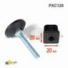 Adjustment / Leveling Kit for 20x20 mm Tube with a 38 mm diameter Plastic Base Foot - Adjustable Foot Kit - foot adjustabl