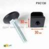 Adjustment / Leveling Kit for 30x30 mm Tube with a 38 mm diameter Plastic Base Foot - Adjustable Foot Kit - foot adjustabl