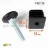 Kit de Réglage / Mise à Niveau pour tube 35x35 avec pied à embase diamètre 38 mm - kit pied réglable - pied pied réglable