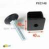 Adjustment / Leveling Kit for 40x40 mm Tube with a 38 mm diameter Plastic Base Foot - Adjustable Foot Kit - foot adjustabl