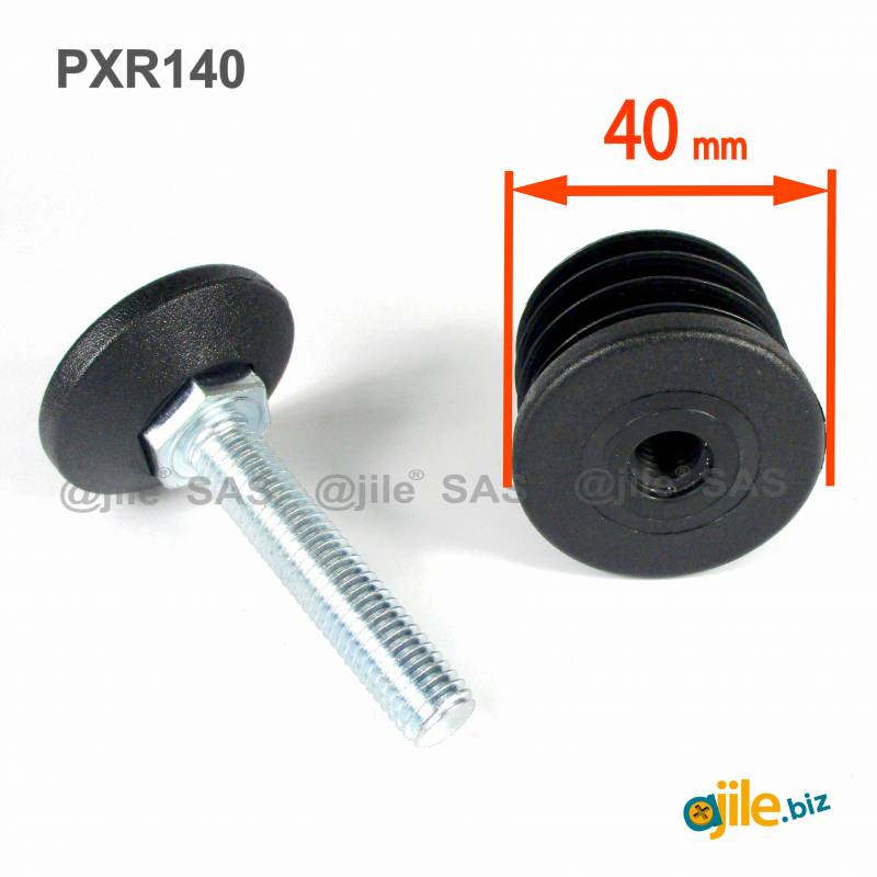 Adjustment / Leveling Kit for 40 mm diameter tube with a 38 mm diameter Plastic base Foot - Ajile