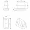 Rectangular Plastic Insert for 30x15 mm Tube Dimension and 1.0-2.5 mm Thickness BLACK - Rectangle Insert Black - rectangul