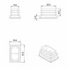 Rectangular Plastic Insert for 40x25 mm Tube Dimension and 1,0-3,0 mm Thickness BLACK - Rectangle Insert Black - rectangul