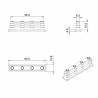Rectangular Plastic Insert for 60x10 mm Tube Dimension and 1,0-2,0 mm Thickness BLACK - Rectangle Insert Black - rectangul