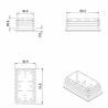 Rectangular Plastic Insert for 70x40 mm Tube Dimension and 1,0-3,0 mm Thickness BLACK - Rectangle Insert Black - rectangul