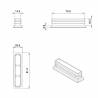 Rectangular Plastic Insert for 80x20 mm Tube Dimension and 1,0-4,0 mm Thickness BLACK - Rectangle Insert Black - rectangul