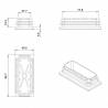 Rectangular Plastic Insert for 90x40 mm Tube Dimension and 3,0-5,0 mm Thickness BLACK - Rectangle Insert Black - rectangul