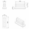 Rectangular Plastic Insert for 30x10 mm Tube Dimension and 1.0-2.5 mm Thickness WHITE - Rectangle Insert White - rectangul