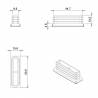 Rectangular Plastic Insert for 50x15 mm Tube Dimension and 1,0-3,0 mm Thickness WHITE - Rectangle Insert White - rectangul