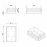 Rectangular Plastic Insert for 80x50 mm Tube Dimension and 1,0-2,5 mm Thickness WHITE - Rectangle Insert White - rectangul