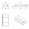 Rectangular Plastic Insert for 100x50 mm Tube Dimension and 1,0-4,0 mm Thickness WHITE - Rectangle Insert White - rectangu