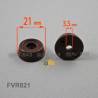 Pied / patin diam. 21 mm en plastique à visser / riveter BRUN