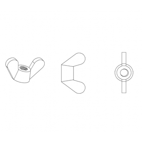 M12 DIN315 : Plastic wing nut