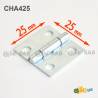 Cerniera Bianca in Acciaio Zincato 25 x 25 mm Avvitabile (100/100/91% ) - cerniera - chiusura - ganci-chiusure - ajile
