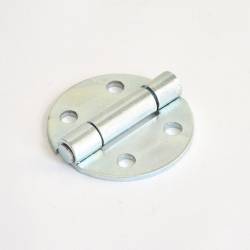 Round 30 mm Diameter Screw-on Zinc-plated Steel Hinge - Ajile 3