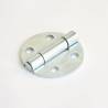 Charnière Acier Zingué Blanc Ronde Diamètre 30 mm Fixation par Vis - charnière crochet - ajile