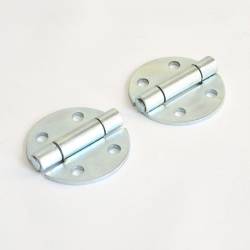 Round 30 mm Diameter Screw-on Zinc-plated Steel Hinge - Ajile 4