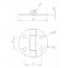 Round 30 mm Diameter Countersunk Screw Zinc-plated Steel Hinge - hinges - door accessories - hook-framing - ajile