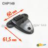 Plastic Screw-on Hinge 60 x 61.5 mm BLACK polyamide - hinges - door accessories - hook-framing - ajile