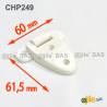 Plastic Screw-on Hinge 60 x 61.5 mm WHITE polyamide - hinges - door accessories - hook-framing - ajile