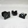 30 x 30 mm Plastic Square Tube Insert with 10 mm (M10) diam. Metal-thread BLACK 10 mm (M10) - threaded square insert - ajile