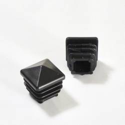 20 x 20 mm Plastic Black Pyramid Plug Insert for Square Tubes and Fencing Posts - Ajile 2