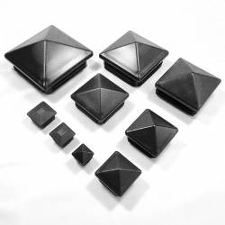 20 x 20 mm Plastic Black Pyramid Plug Insert for Square Tubes and Fencing Posts - Ajile 6