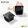 25 x 25 mm Plastic Black Pyramid Plug Insert for Square Tubes and Fencing Posts - square pyramid insert - ajile