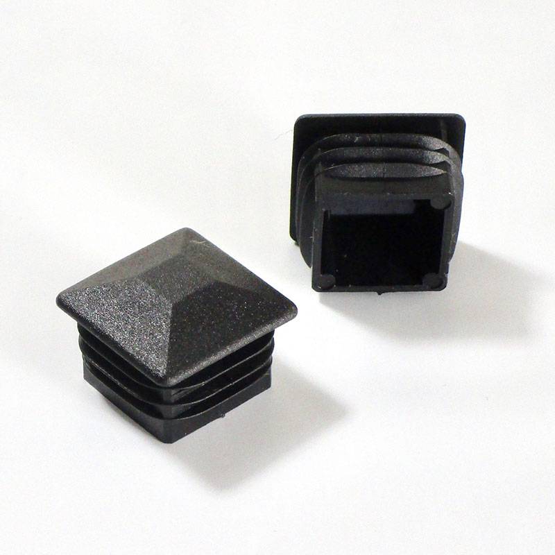 Kunststoff Sichtstopfen SCHWARZ für Quadratrohr 25 x 25 mm Geeignet für Pfosten Zaun und Zaun-Gitter - Stopfen - ajile