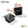 Tappo Copripilastro a Lamelle Quadro di Plastica NERO 40 x 40 mm per Tubolari Quadrati - inserto quadrato - inserto - ajile