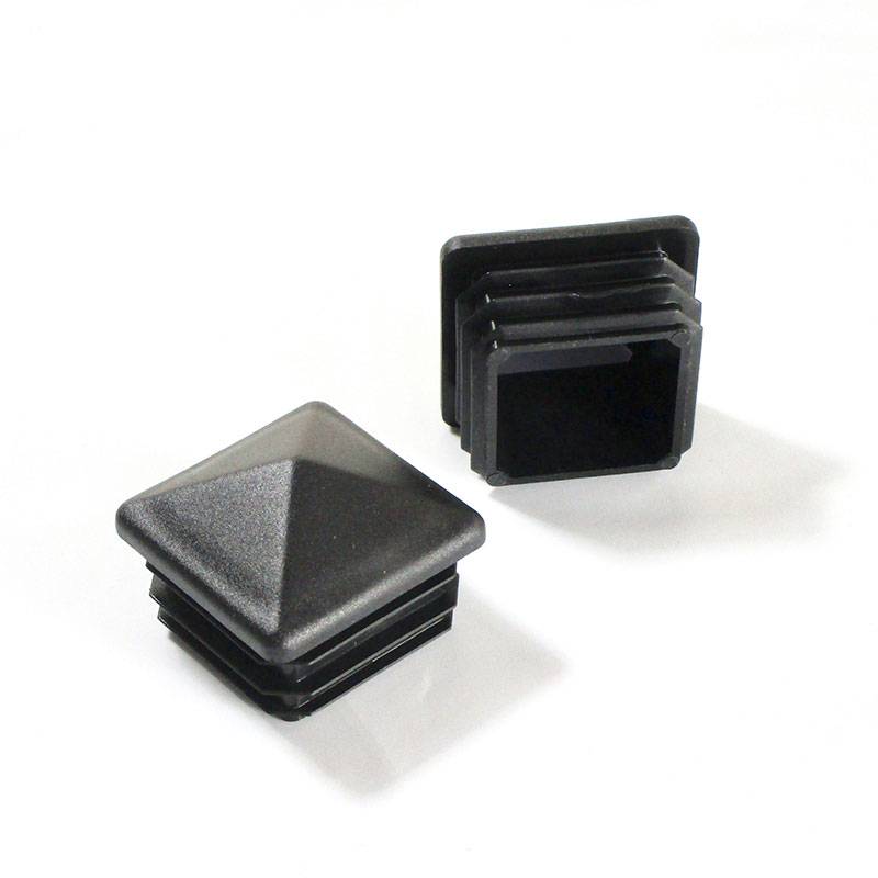 Tappo Copripilastro a Lamelle Quadro di Plastica NERO 40 x 40 mm per Tubolari Quadrati - inserto quadrato - inserto - ajile
