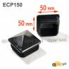 50 x 50 mm Plastic Black Pyramid Plug Insert for Square Tubes and Fencing Posts - square pyramid insert - ajile
