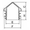 50 x 50 mm Plastic Black Pyramid Plug Insert for Square Tubes and Fencing Posts - square pyramid insert - ajile