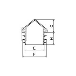 Kunststoff Sichtstopfen SCHWARZ für Quadratrohr 60 x 60 mm Geeignet für Pfosten Zaun und Zaun-Gitter - Ajile 5